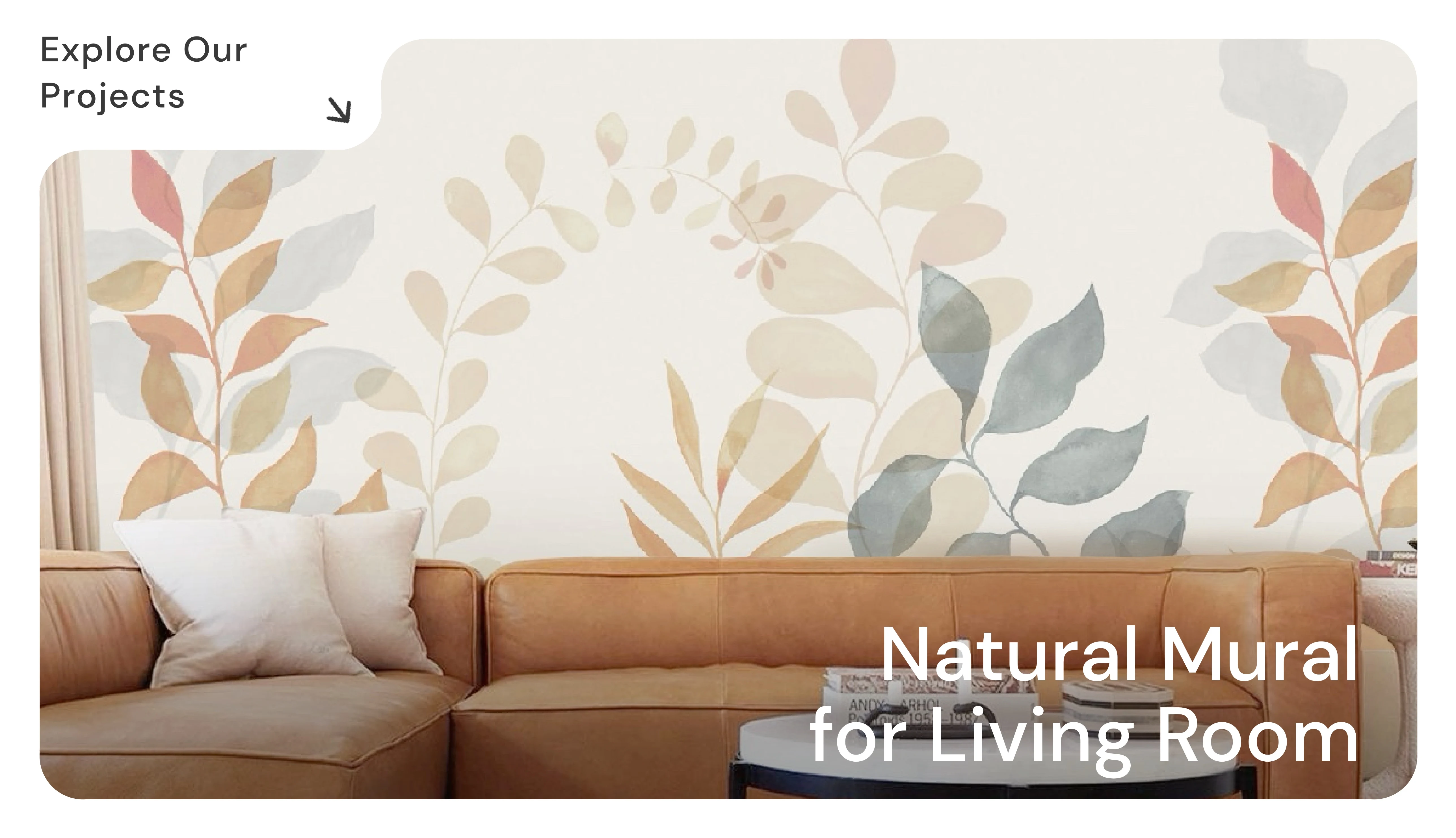 Natural Murals to Refresh Your Living Room